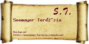 Seemayer Terézia névjegykártya